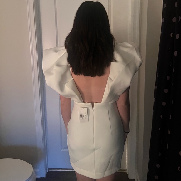 White Ruffled Dress - Picture 2 of 2